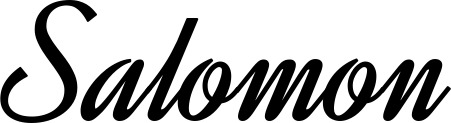 Vorschau des Bootsnamens "Salomon" als Schriftzug für "Bootsbeschriftung Klassisch 44"