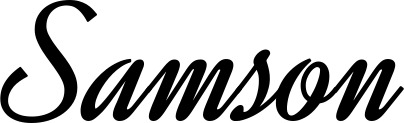 Vorschau des Bootsnamens "Samson" als Schriftzug für "Bootsbeschriftung Klassisch 44"