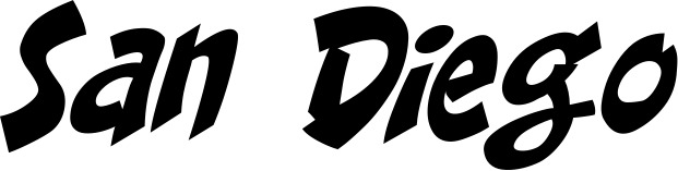 Vorschau des Bootsnamens "San Diego" als Schriftzug für "Bootsbeschriftung Klassisch 31"