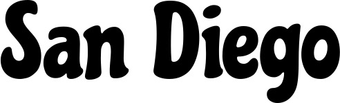 Vorschau des Bootsnamens "San Diego" als Schriftzug für "Bootsbeschriftung Neu 41"