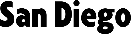 Vorschau des Bootsnamens "San Diego" als Schriftzug für "Bootsbeschriftung Fett 24"
