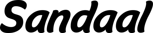 Vorschau des Bootsnamens "Sandaal" als Schriftzug für "Bootsbeschriftung Klassisch 14"