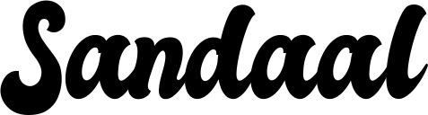 Vorschau des Bootsnamens "Sandaal" als Schriftzug für "Bootsbeschriftung Klassisch 41"