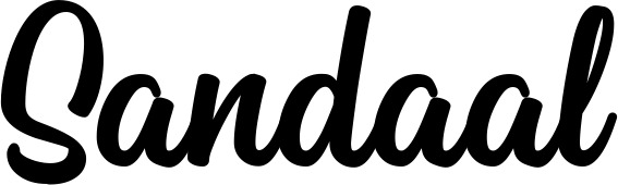 Vorschau des Bootsnamens "Sandaal" als Schriftzug für "Bootsbeschriftung Klassisch 43"