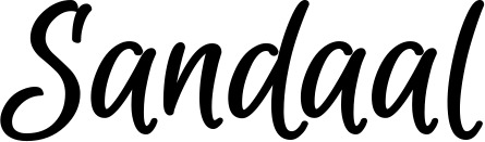 Vorschau des Bootsnamens "Sandaal" als Schriftzug für "Bootsbeschriftung Klassisch 105"