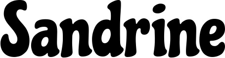 Vorschau des Bootsnamens "Sandrine" als Schriftzug für "Bootsbeschriftung Neu 41"