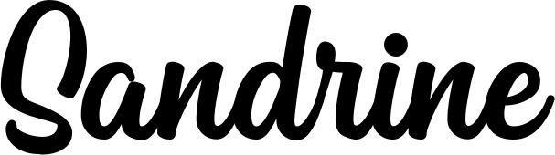 Vorschau des Bootsnamens "Sandrine" als Schriftzug für "Bootsbeschriftung Klassisch 43"