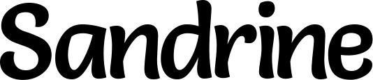 Vorschau des Bootsnamens "Sandrine" als Schriftzug für "Bootsbeschriftung Klassisch 94"