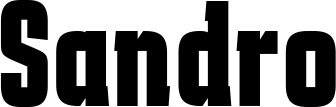 Vorschau des Bootsnamens "Sandro" als Schriftzug für "Bootsbeschriftung Fett 41"