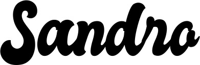 Vorschau des Bootsnamens "Sandro" als Schriftzug für "Bootsbeschriftung Klassisch 41"