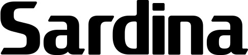 Vorschau des Bootsnamens "Sardina" als Schriftzug für "Bootsbeschriftung Fett 22"