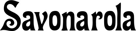 Vorschau des Bootsnamens "Savonarola" als Schriftzug für "Bootsbeschriftung Neu 44"