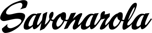 Vorschau des Bootsnamens "Savonarola" als Schriftzug für "Bootsbeschriftung Klassisch 29"