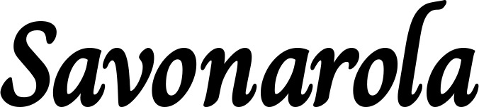 Vorschau des Bootsnamens "Savonarola" als Schriftzug für "Bootsbeschriftung Klassisch 51"