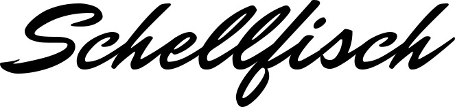 Vorschau des Bootsnamens "Schellfisch" als Schriftzug für "Bootsbeschriftung Klassisch 82"