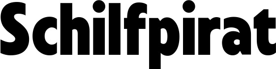 Vorschau des Bootsnamens "Schilfpirat" als Schriftzug für "Bootsbeschriftung Fett 24"