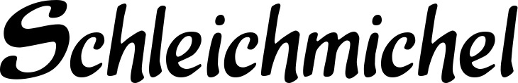 Vorschau des Bootsnamens "Schleichmichel" als Schriftzug für "Bootsbeschriftung Klassisch 15"
