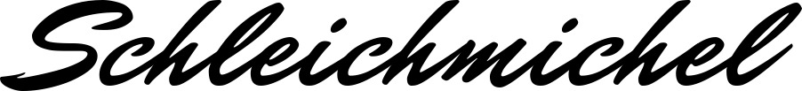 Vorschau des Bootsnamens "Schleichmichel" als Schriftzug für "Bootsbeschriftung Klassisch 82"