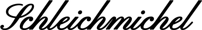 Vorschau des Bootsnamens "Schleichmichel" als Schriftzug für "Bootsbeschriftung Klassisch 107"