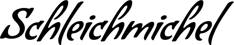 Vorschau des Bootsnamens "Schleichmichel" als Schriftzug für "Style Klassisch 57"