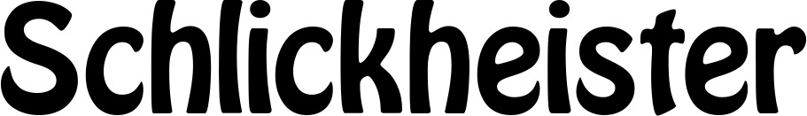 Vorschau des Bootsnamens "Schlickheister" als Schriftzug für "Bootsbeschriftung Fett 01"