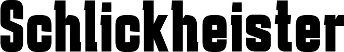 Vorschau des Bootsnamens "Schlickheister" als Schriftzug für "Bootsbeschriftung Fett 41"