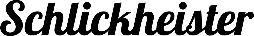 Vorschau des Bootsnamens "Schlickheister" als Schriftzug für "Bootsbeschriftung Neu 60"