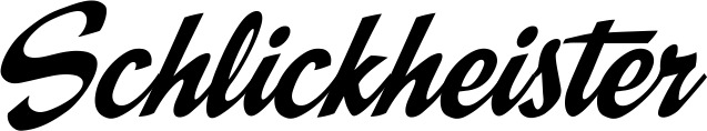 Vorschau des Bootsnamens "Schlickheister" als Schriftzug für "Bootsbeschriftung Klassisch 29"