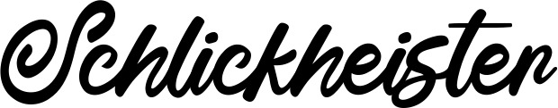 Vorschau des Bootsnamens "Schlickheister" als Schriftzug für "Bootsbeschriftung Klassisch 102"