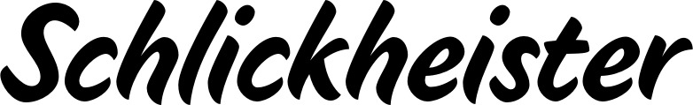 Vorschau des Bootsnamens "Schlickheister" als Schriftzug für "Bootsbeschriftung Klassisch 19"