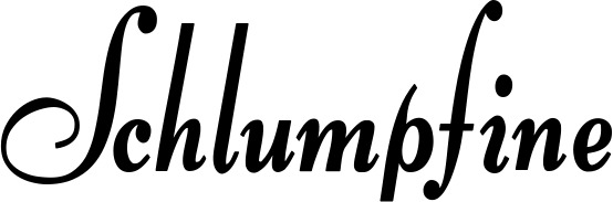 Vorschau des Bootsnamens "Schlumpfine" als Schriftzug für "Bootsbeschriftung Klassisch 76"