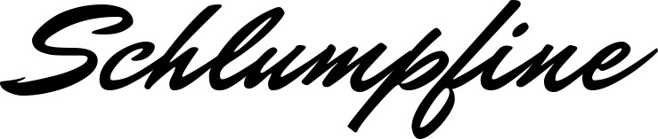 Vorschau des Bootsnamens "Schlumpfine" als Schriftzug für "Bootsbeschriftung Klassisch 82"