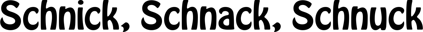 Vorschau des Bootsnamens "Schnick, Schnack, Schnuck" als Schriftzug für "Bootsbeschriftung Fett 01"