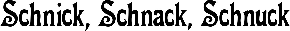 Vorschau des Bootsnamens "Schnick, Schnack, Schnuck" als Schriftzug für "Bootsbeschriftung Neu 44"