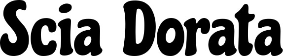 Vorschau des Bootsnamens "Scia Dorata" als Schriftzug für "Bootsbeschriftung Klassisch 53"