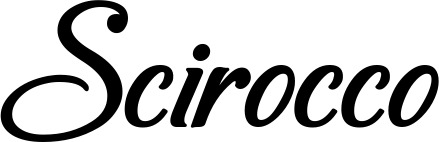 Vorschau des Bootsnamens "Scirocco" als Schriftzug für "Bootsbeschriftung Klassisch 50"