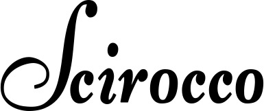 Vorschau des Bootsnamens "Scirocco" als Schriftzug für "Bootsbeschriftung Klassisch 76"