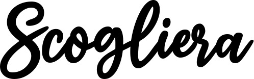 Vorschau des Bootsnamens "Scogliera" als Schriftzug für "Bootsbeschriftung Klassisch 74"