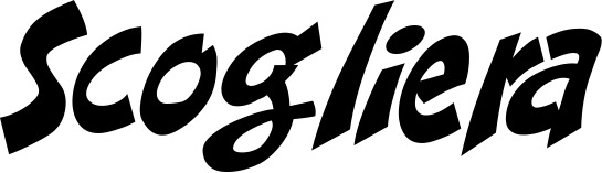Vorschau des Bootsnamens "Scogliera" als Schriftzug für "Bootsbeschriftung Klassisch 31"