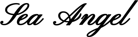 Vorschau des Bootsnamens "Sea Angel" als Schriftzug für "Bootsbeschriftung Klassisch 107"