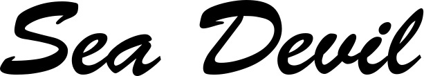 Vorschau des Bootsnamens "Sea Devil" als Schriftzug für "Bootsbeschriftung Klassisch 03"