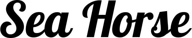 Vorschau des Bootsnamens "Sea Horse" als Schriftzug für "Bootsbeschriftung Neu 60"