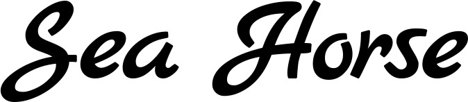 Vorschau des Bootsnamens "Sea Horse" als Schriftzug für "Bootsbeschriftung Klassisch 45"