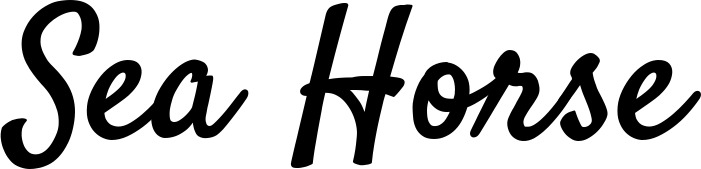 Vorschau des Bootsnamens "Sea Horse" als Schriftzug für "Bootsbeschriftung Klassisch 96"