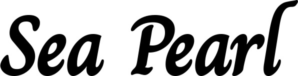 Vorschau des Bootsnamens "Sea Pearl" als Schriftzug für "Bootsbeschriftung Klassisch 51"
