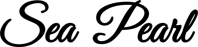 Vorschau des Bootsnamens "Sea Pearl" als Schriftzug für "Bootsbeschriftung Klassisch 68"