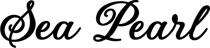Vorschau des Bootsnamens "Sea Pearl" als Schriftzug für "Bootsbeschriftung Klassisch 69"