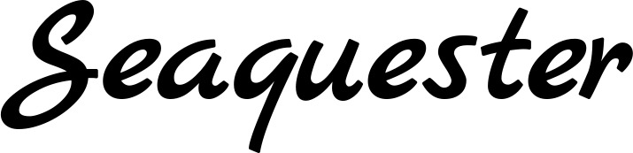 Vorschau des Bootsnamens "Seaquester" als Schriftzug für "Bootsbeschriftung Klassisch 77"