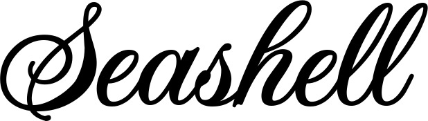 Vorschau des Bootsnamens "Seashell" als Schriftzug für "Bootsbeschriftung Klassisch 70"