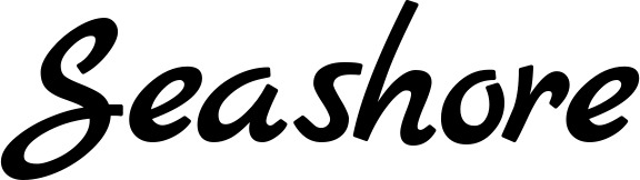 Vorschau des Bootsnamens "Seashore" als Schriftzug für "Bootsbeschriftung Klassisch 77"
